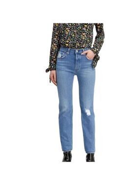 Levis 501 Original Fit red tab med blue wash jeans 25 x 30